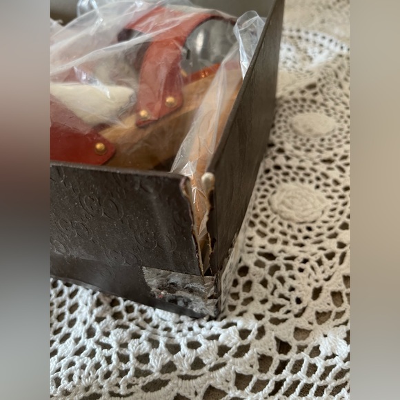 ***SOLD***New Authentic Gucci Leather Bamboo Buckle Wooden Platform Sandals - Picture 13 of 17